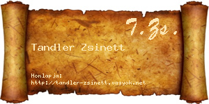 Tandler Zsinett névjegykártya